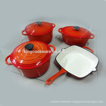cast iron pot pan cookware set